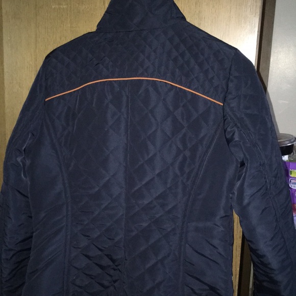 Blue/ brown leather jacket - Picture 3 of 4